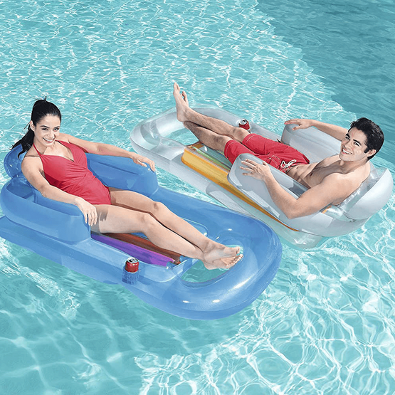 Nafukovací křeslo stříbrné