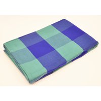 Šátek na nošení dětí károvaný 460 - modrý/zelený BIO