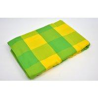 Šátek na nošení dětí károvaný 460 - zelený/žlutý BIO
