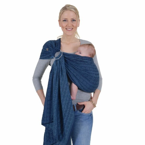 Šátek na nošení dětí Ring Sling Darjeeling aquamarine