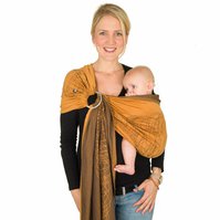 Šátek na nošení dětí Ring Sling New York mocca-orange BIO