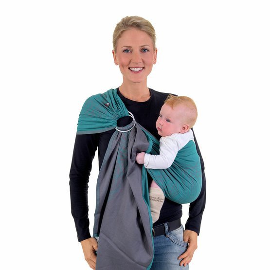 Šátek na nošení dětí Ring Sling New York petrol BIO