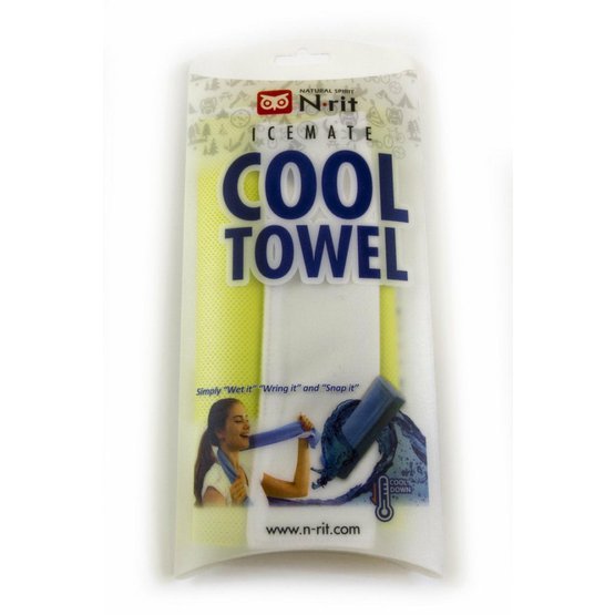 Chladící ručník Cool Twin bílá/limetková