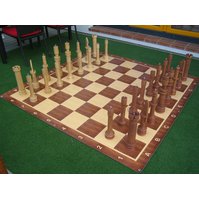 Zahradní šachy velké dřevěné - banner 180x180 + 2 košíky